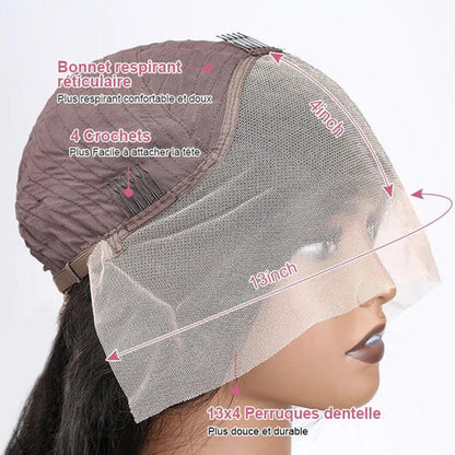 Meliora Glossy 13x4 Lace Frontal Perruque Couleur Mélangé