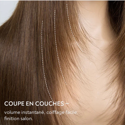 Opalyn Glow Brun Ombré 4x4 Perruque Sans Colle Lisse 250% Densité